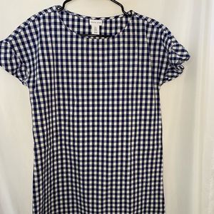 Tabitha Webb, UK designer, blue and white gingham dress, size 6